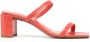 BY FAR square-toe crocodile-effect sandals Red - Thumbnail 1