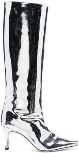BY FAR Stevie 42 knee-high boots Silver