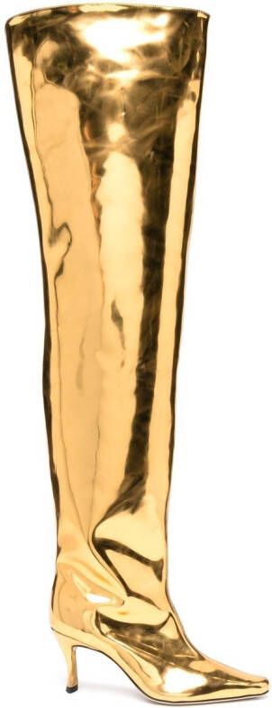 BY FAR Stevie 99 70mm boots Gold