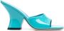 BY FAR Tais 85mm patent-leather mules Blue - Thumbnail 1