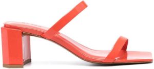 BY FAR Tanya 65mm square-toe mules Red