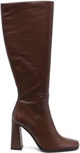 BY FAR Tia Sequoia 105mm knee-high boots Brown