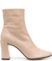 BY FAR Vlada 80mm leather ankle boots Neutrals - Thumbnail 1