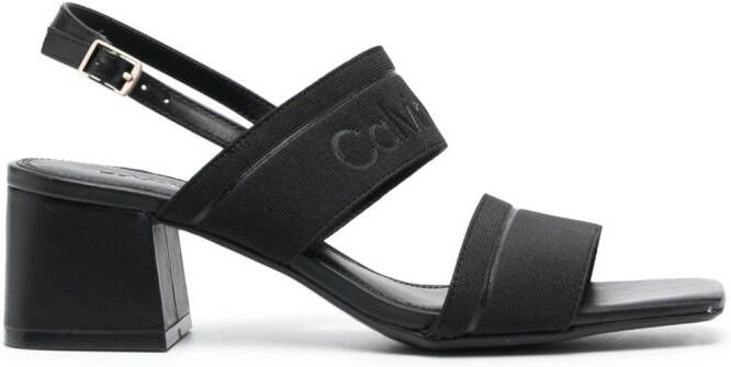 Calvin Klein 55mm block heel sandals Black