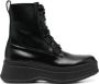 Calvin Klein 55mm lace-up leather boots Black - Thumbnail 1
