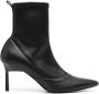 Calvin Klein 75mm sock-style ankle leather boots Black - Thumbnail 1