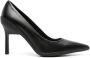 Calvin Klein 90mm pointed-toe leather pumps Black - Thumbnail 1
