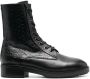 Calvin Klein debossed-monogram combat boots Black - Thumbnail 1