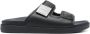 Calvin Klein double-strap leather sandals Black - Thumbnail 1
