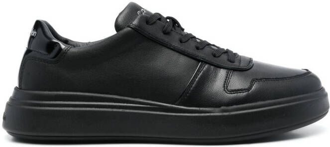 Calvin Klein flatform leather sneakers Black