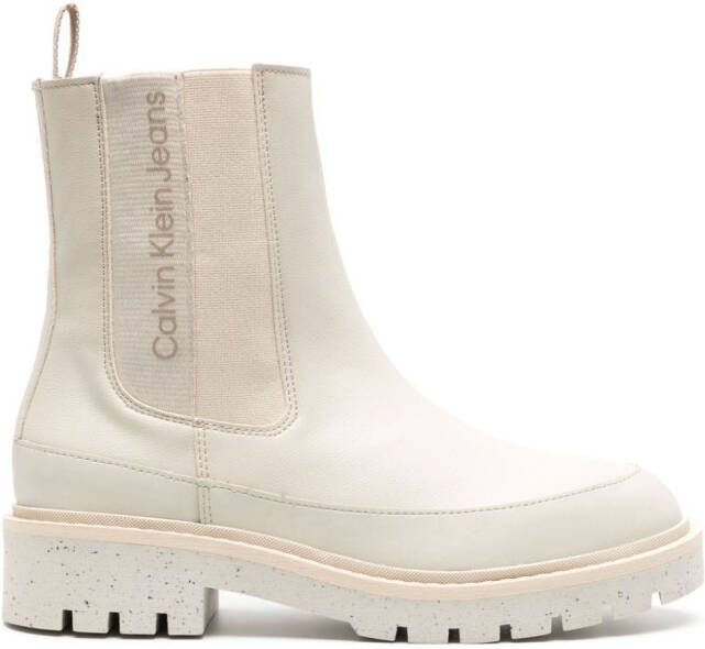 Calvin Klein Jeans Combat 45mm ankle boots White