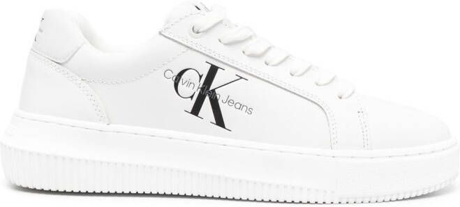 Calvin Klein embossed logo low-top sneakers White