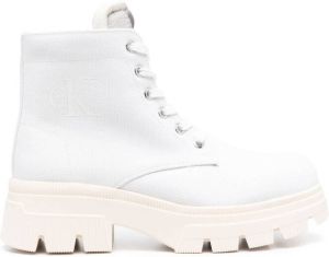 Calvin Klein Jeans lace-up ankle boots White
