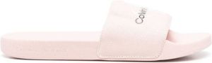 Calvin Klein Jeans logo-print slip-on sandals Pink