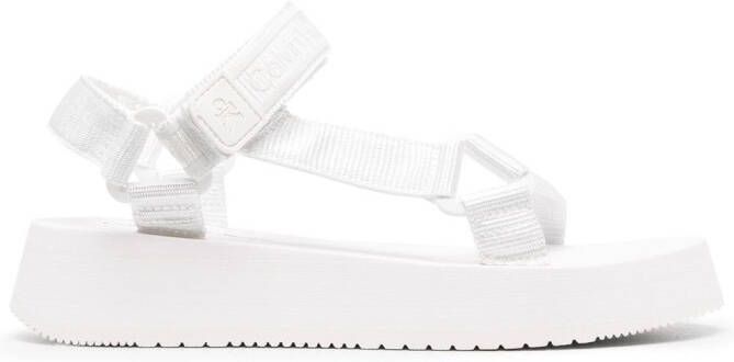 Calvin Klein Jeans logo strap sandals White