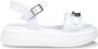 Calvin Klein Kids logo-appliqué flatform sandals White - Thumbnail 1