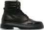Calvin Klein lace-up leather ankle boots Black - Thumbnail 1