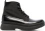 Calvin Klein lace-up leather boots Black - Thumbnail 1