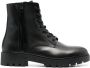 Calvin Klein lace-up leather combat boots Black - Thumbnail 1