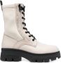 Calvin Klein lace-up leather combat boots Neutrals - Thumbnail 1