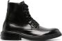 Calvin Klein leather lace-up boots Black - Thumbnail 1