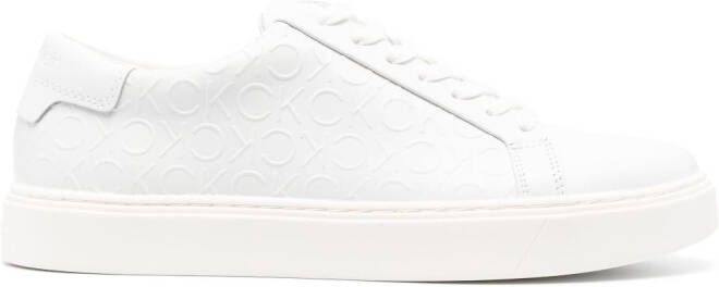 Calvin Klein leather low-top sneakers White