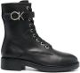 Calvin Klein logo-buckle combat boots Black - Thumbnail 1