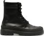 Calvin Klein logo-debossed leather ankle boots Black - Thumbnail 1