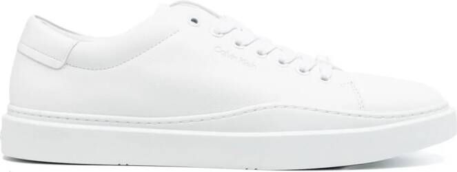 Calvin Klein logo-debossed textured sneakers White