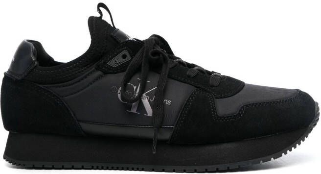 Calvin Klein logo-print lace-up sneakers Black