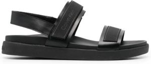 Calvin Klein logo-print touch-strap sandals Black