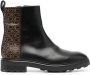 Calvin Klein monogram-print leather ankle boots Black - Thumbnail 1