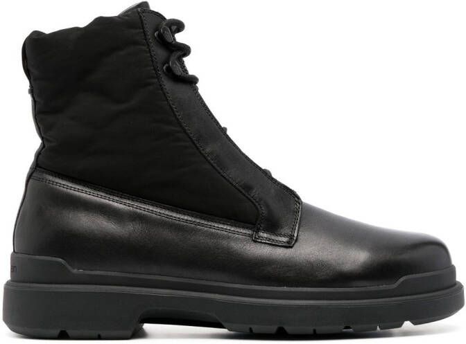 Calvin Klein padded-panel lace-up boots Black