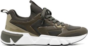 Calvin Klein panelled low-top chunky sneakers Green