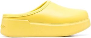 Calvin Klein platform logo-embossed clogs Yellow