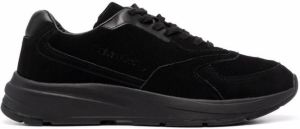 Calvin Klein suede low-top lace-up sneakers Black
