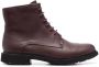 Camper ankle lace-up fastening boots Brown - Thumbnail 1