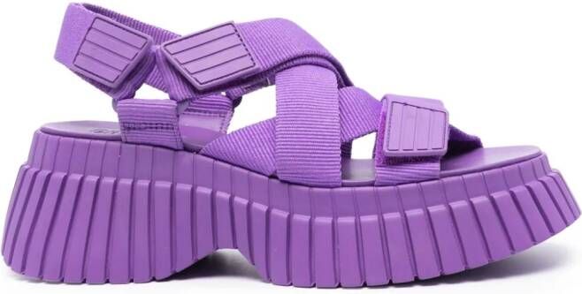 Camper BCN 70mm touch-strap sandals Purple