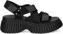 Camper BCN platform touch-strap sandals Black - Thumbnail 1
