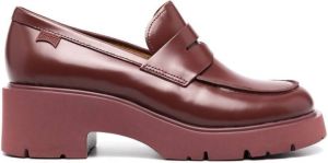 Camper block-heel slip-on loafers Red