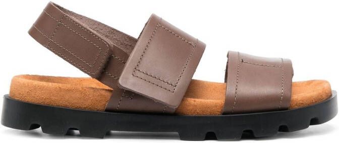 Camper Brutus 35mm slingback leather sandals Brown