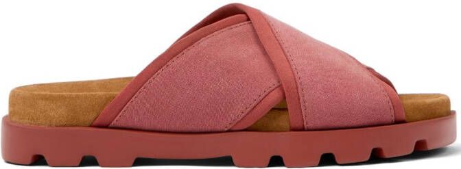 Camper Brutus chunky cross-strap sandals Red