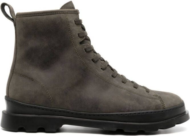 Camper Brutus lace-up suede boots Green