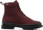 Camper Brutus suede lace-up boots Red - Thumbnail 1