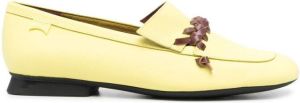 Camper Casi Myra braid-embellished loafers Yellow