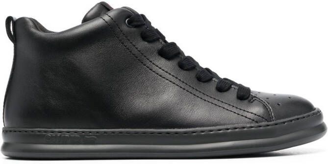 Camper chunky leather lace-up sneakers Black