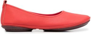 Camper colour-block leather ballerinas Red