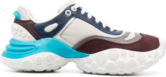 Camper colour-block panelled leather sneakers Blue