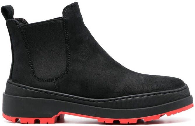Camper contrast-sole ankle boots Black