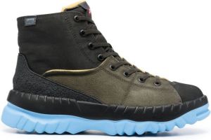 Camper contrast-sole lace-up boots Green